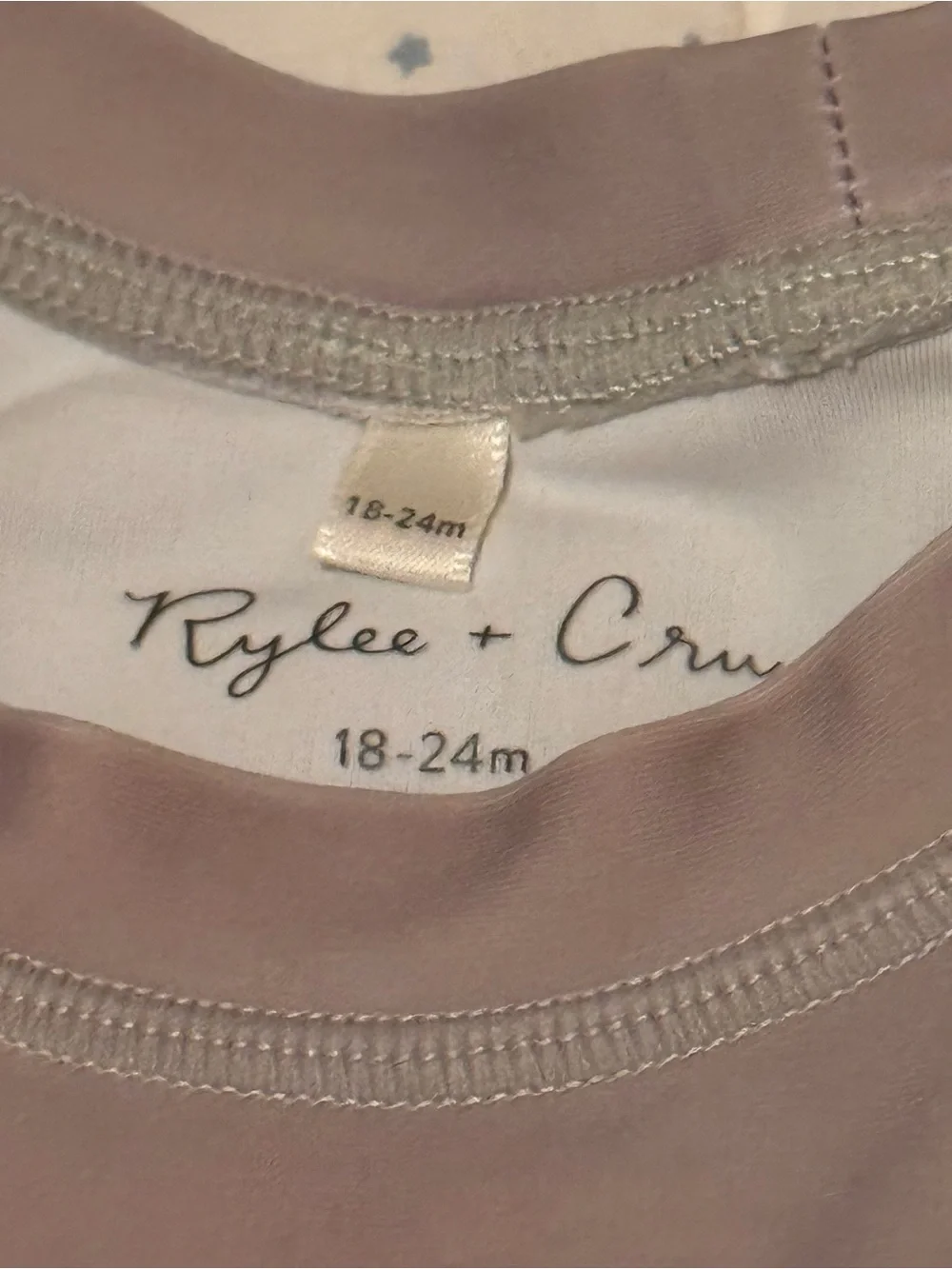 Rylee + Cru Long Sleeve Rash Guard Swim Top - Grey 